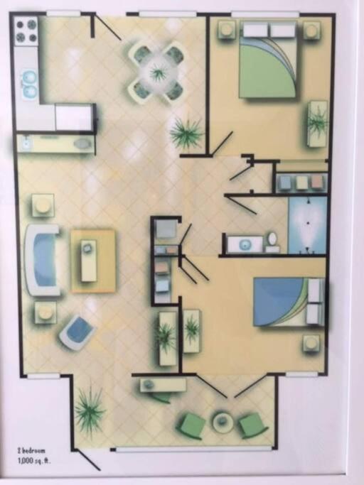 Gulf Coast Gem Private - 2bed, 1bath, Sleeps 6, Across The Street From & Gulf, Game Room, Pool Apartment Clearwater Beach