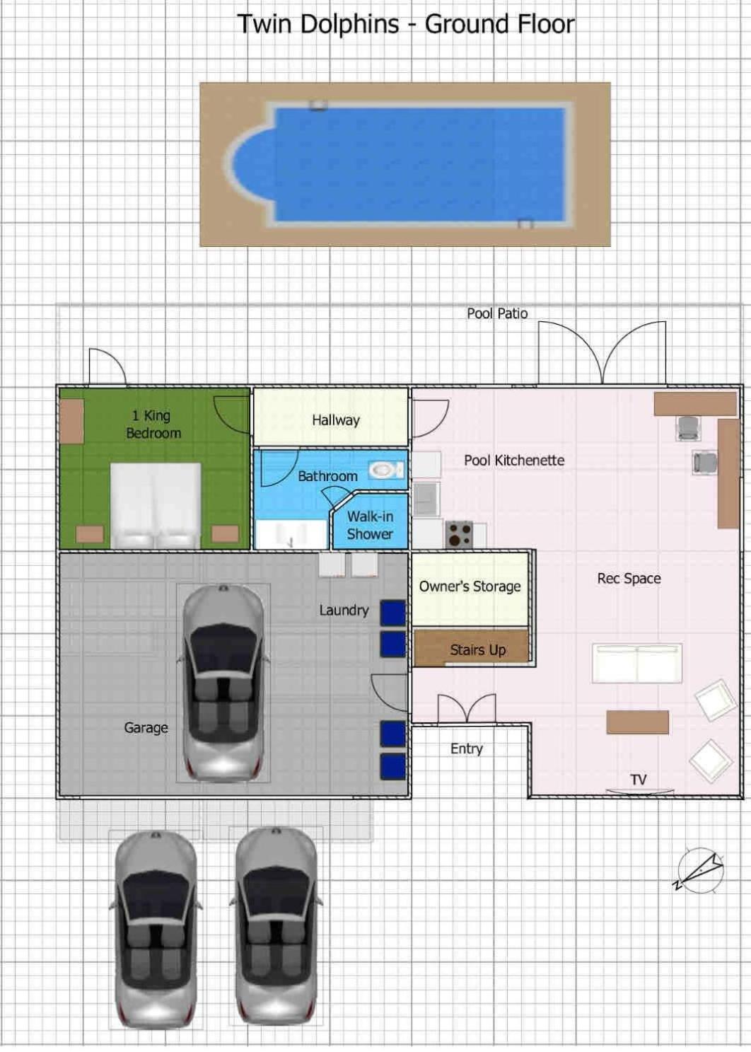 Stunning Waterfront Pool Walk To & Restaurants Large Private Pool